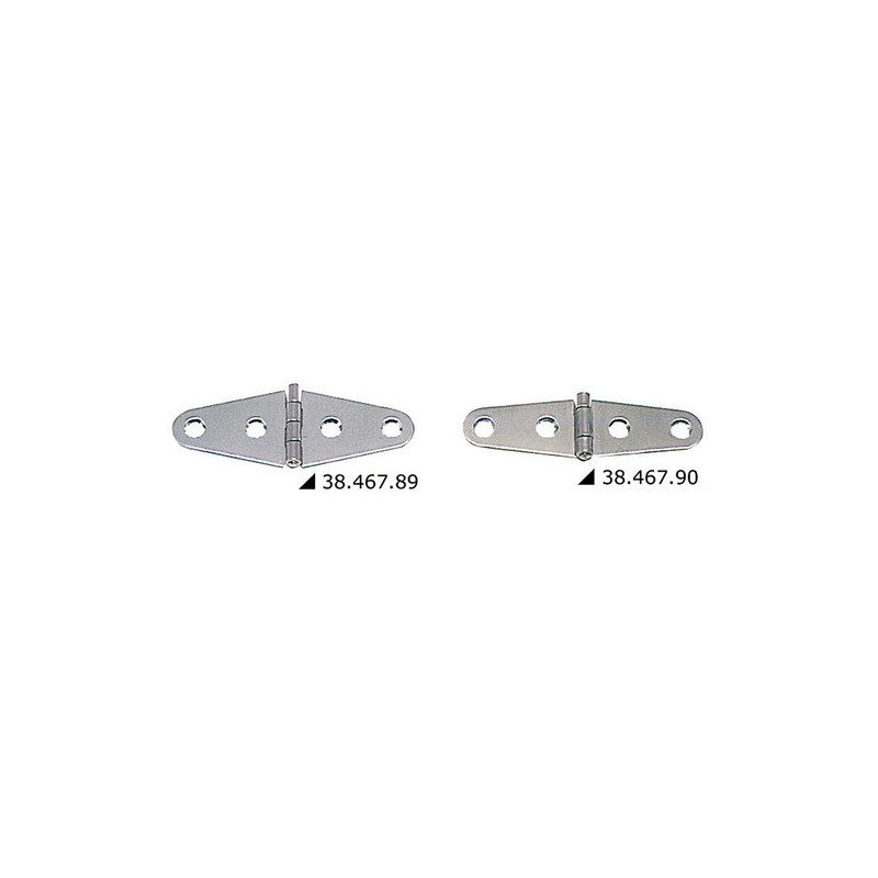 Charnière inox poli miroir 101x38 mm -