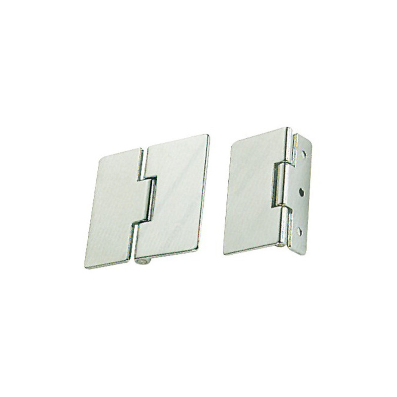 Charnière laiton chromé fixation goujons 65x55 mm -