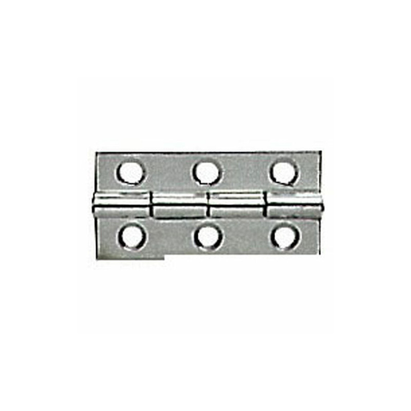 Charnière rectangulaire inox poli miroir 60x30 mm -
