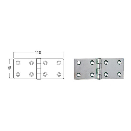 Charnière 45x110 mm -