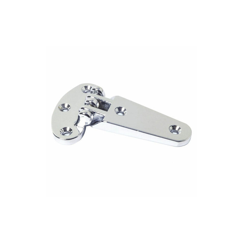 Charnière écoutille laiton chromé 96x59 mm