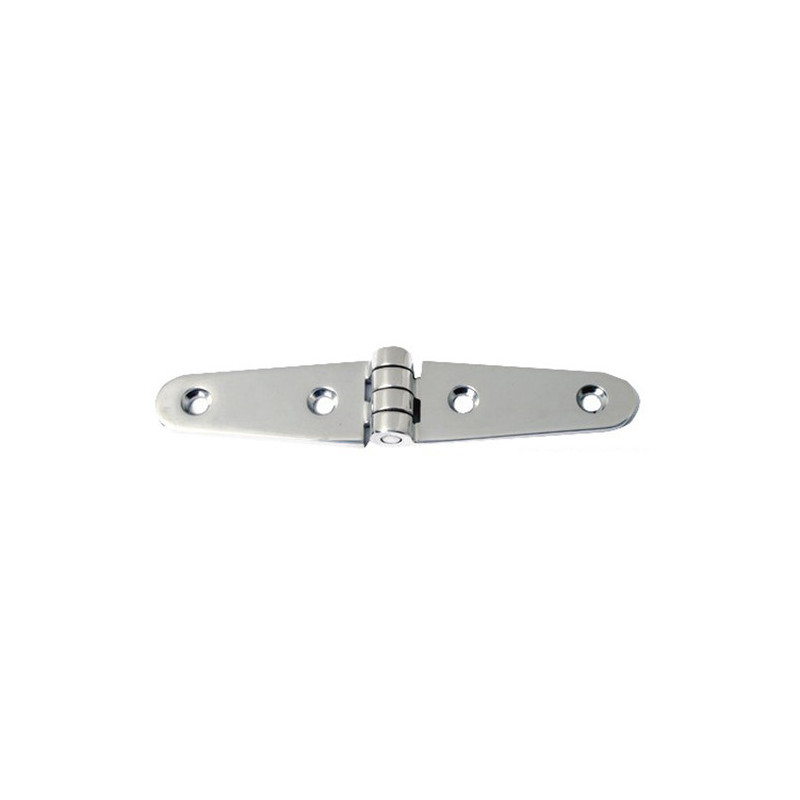Charnière inox poli miroir aile long 152x29 mm -