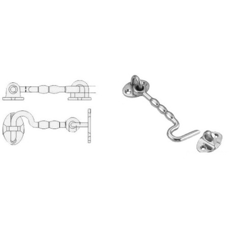 Crochet p. portes type USA AISI316 75 mm -