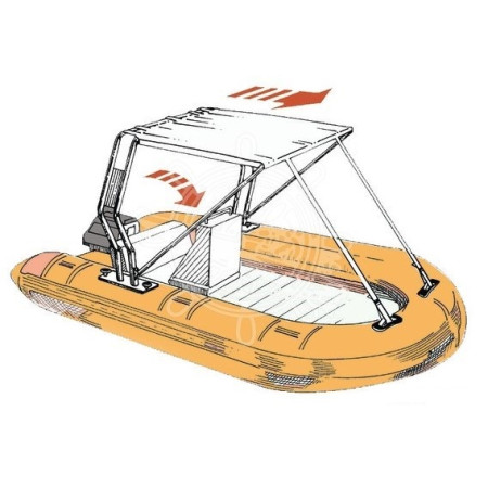 Taud télescopique pour Roll bar - blanc - 190 x 205 cm