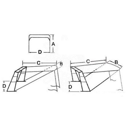 Taud télescopique pour Roll bar - blanc - 190 x 205 cm