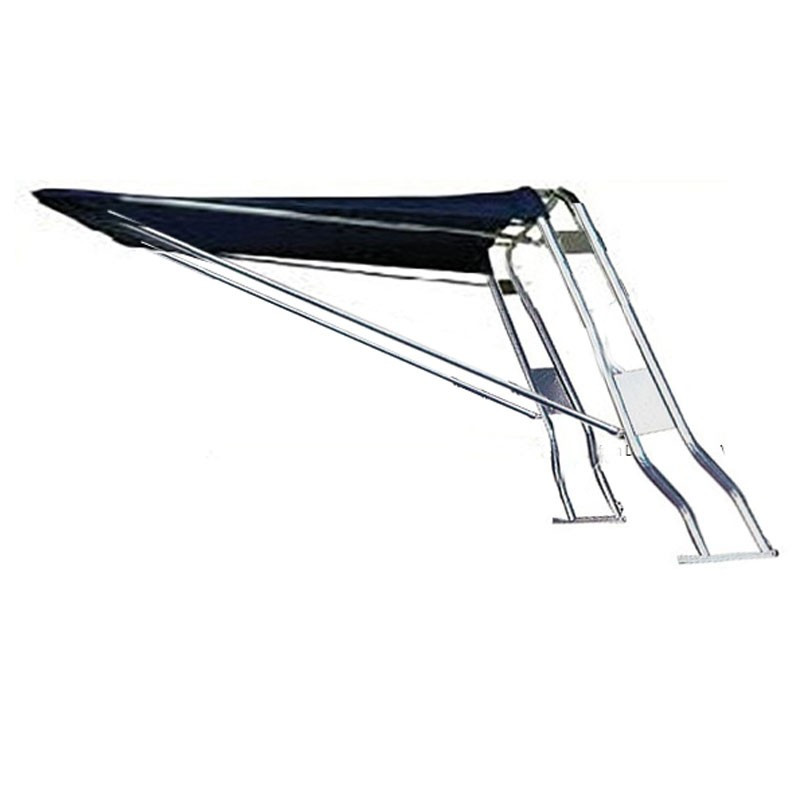Taud télescopique en inox pour Roll-bar - blanc - larg. 155 cm - long. 145 cm
