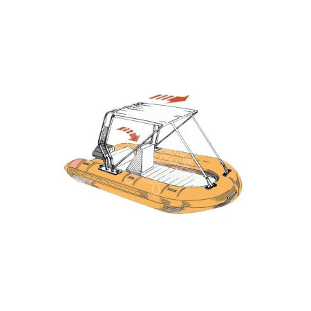 Taud télescopique pour Roll bar - blanc - 215 x 205 cm
