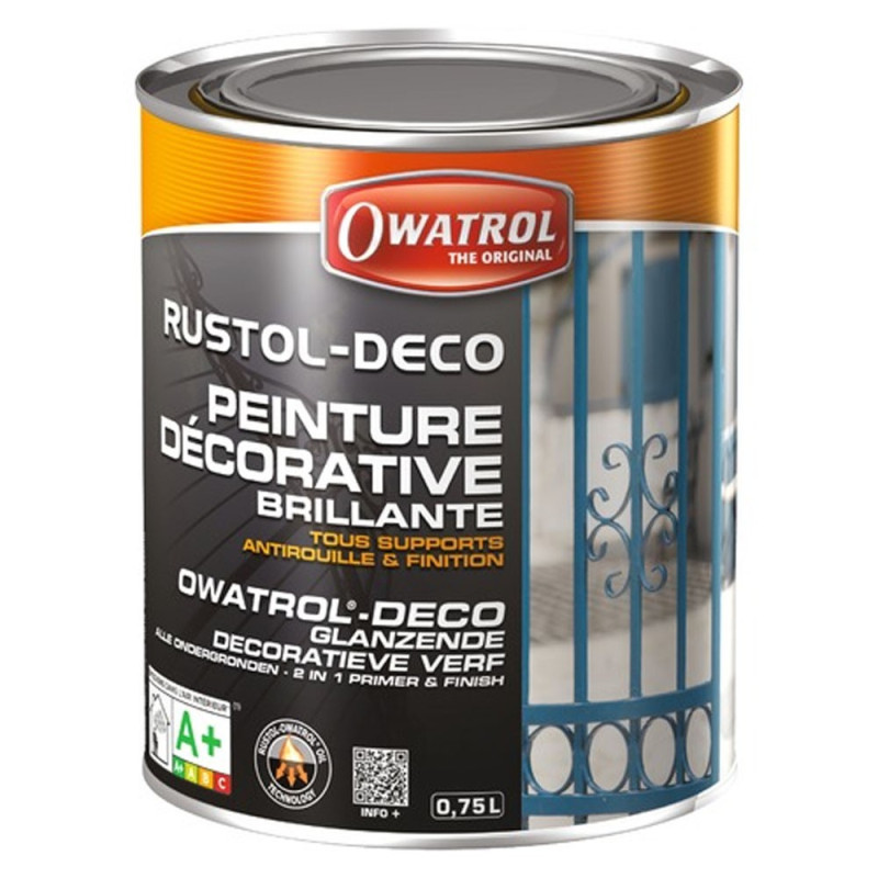 Antirouille RUSTOL DECO - Bleu outremer - RAL 5002 - 0.75 L
