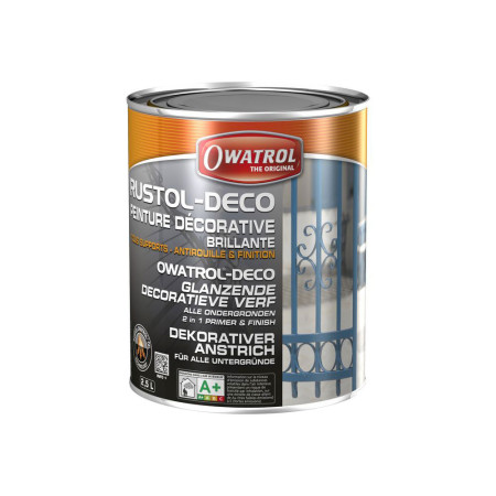 Antirouille RUSTOL DECO - Gris fenètre - RAL 7040 - 2.5 L