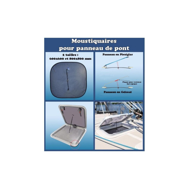 PLASTIMO Moustiquaire 800x800 mm pour panneau de pont