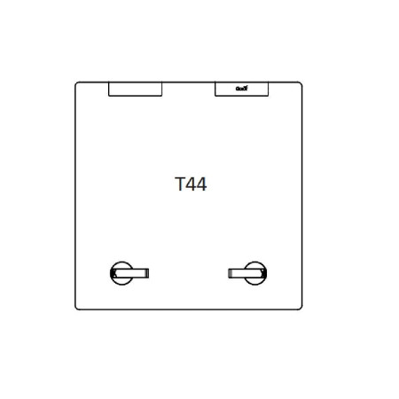 GOIOT PANNEAU MAGIC FLUSH T44 GRIS SATINÉ 442 x 442 mm