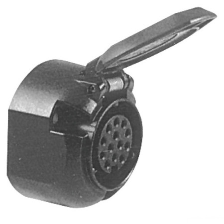Connecteur remorque 13 plots - socle - plastique