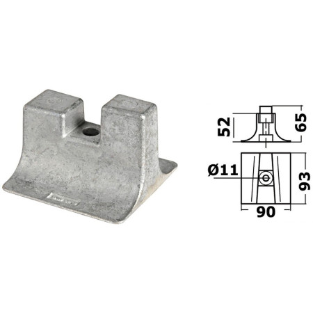 Anode pied Yamaha 300/350 HP - aluminium