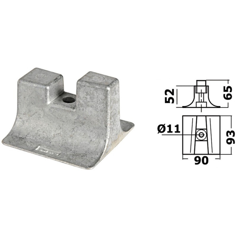 Anode pied Yamaha 300/350 HP - aluminium