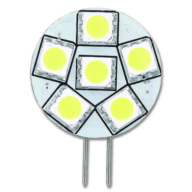 Ampoule LED - G4 latérale 23 mm - 9 - 32 V - 70 lumens - En blister