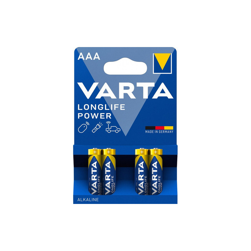 Pile alcaline LR03 - AAA Longlife Power - LR03 - Blister de 4