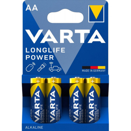 Pile alcaline LR06 - AA Longlife Power - LR06 - Blister de 4