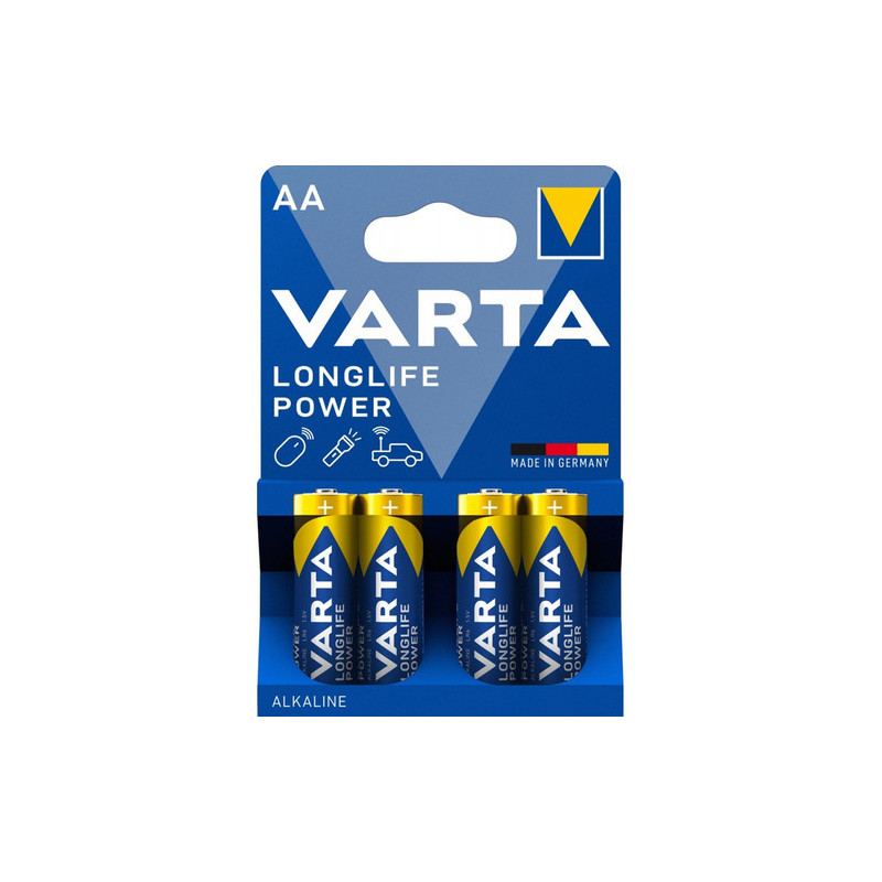 Pile alcaline LR06 - AA Longlife Power - LR06 - Blister de 4