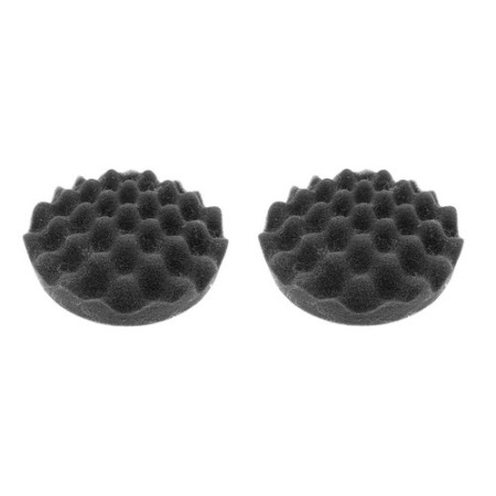 Mousse de polissage alvéolaire - Noire - Souple - Lot de 2
