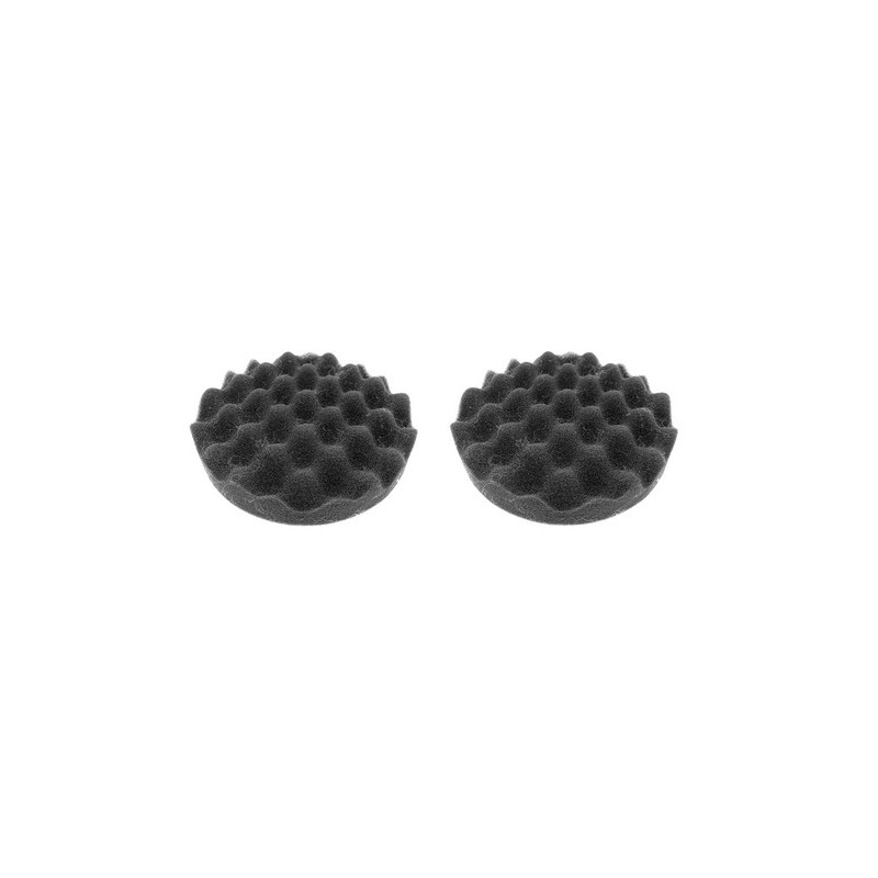 Mousse de polissage alvéolaire - Noire - Souple - Lot de 2