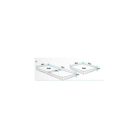 LALIZAS Coussin flottant 2 personnes bleu