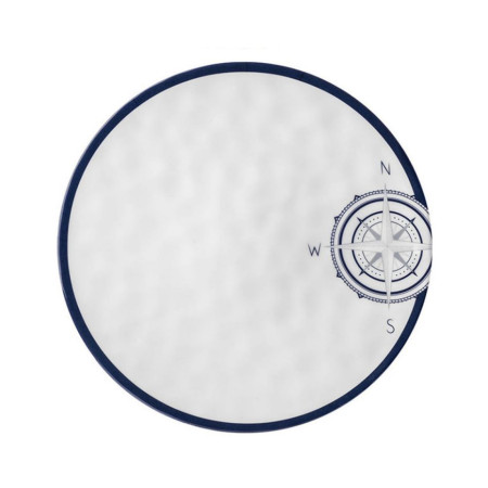 Assiette antidérapande Blue Sand- plate - diametre 25cm x6