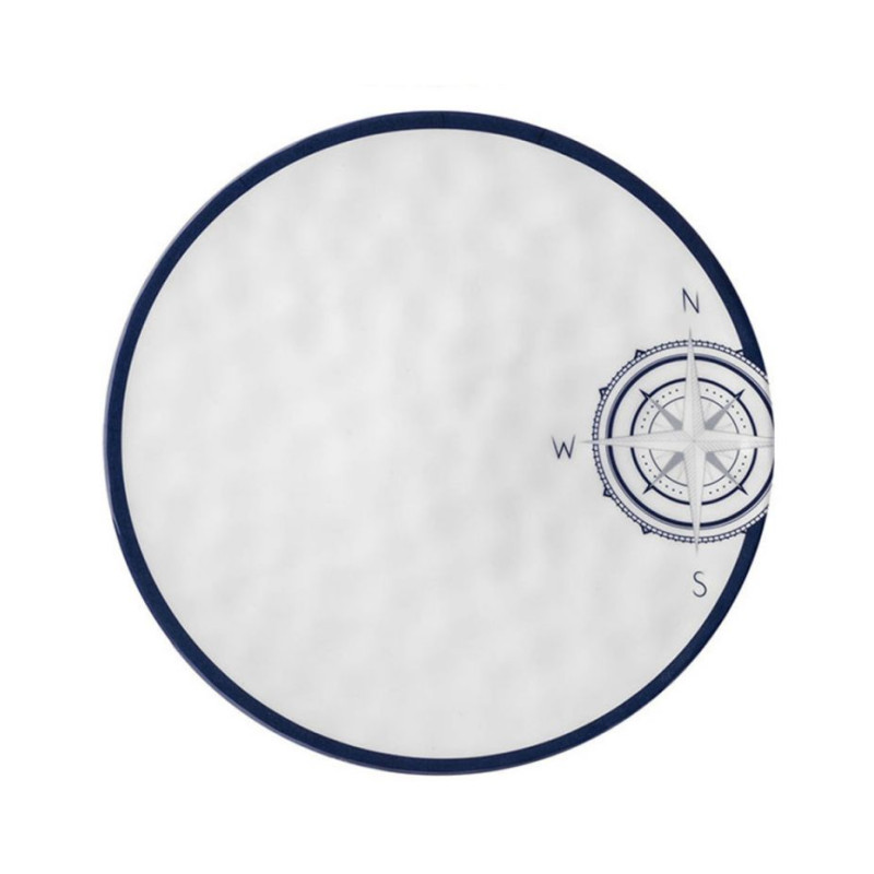 Assiette antidérapande Blue Sand- plate - diametre 25cm x6