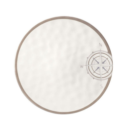 Assiette antiderapante Sable Blanc - plate - diametre 25cm x6