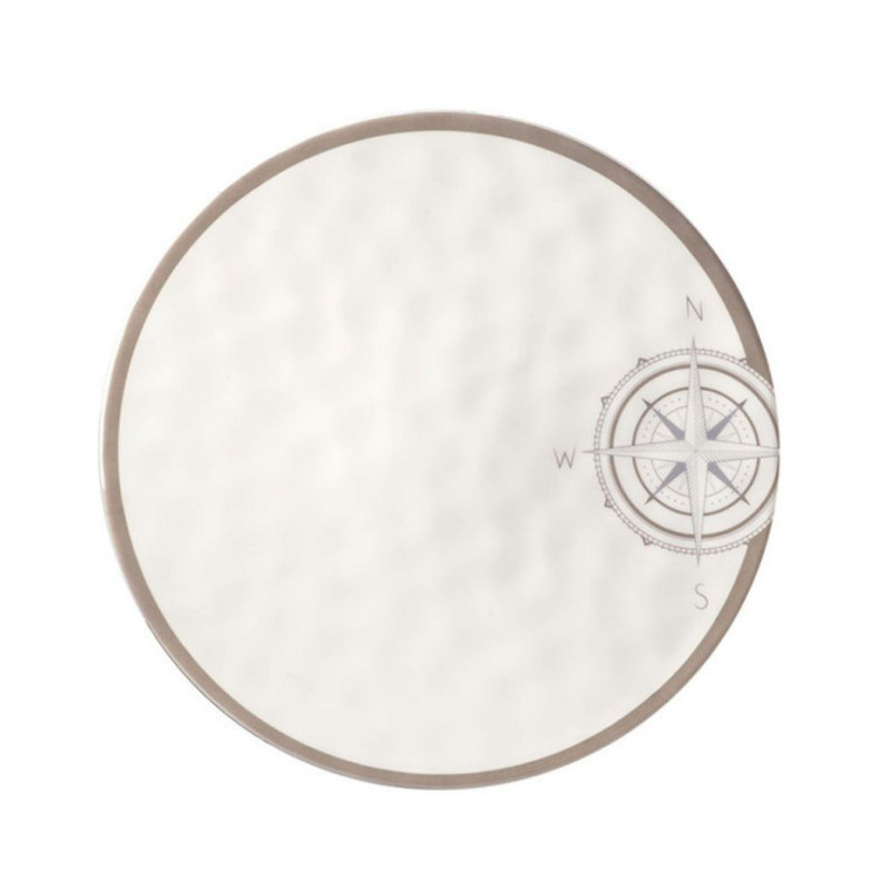 Assiette antiderapante Sable Blanc - plate - diametre 25cm x6