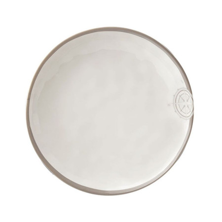 Assiette antiderapante Sable Blanc - creuse - diametre 21cm x6