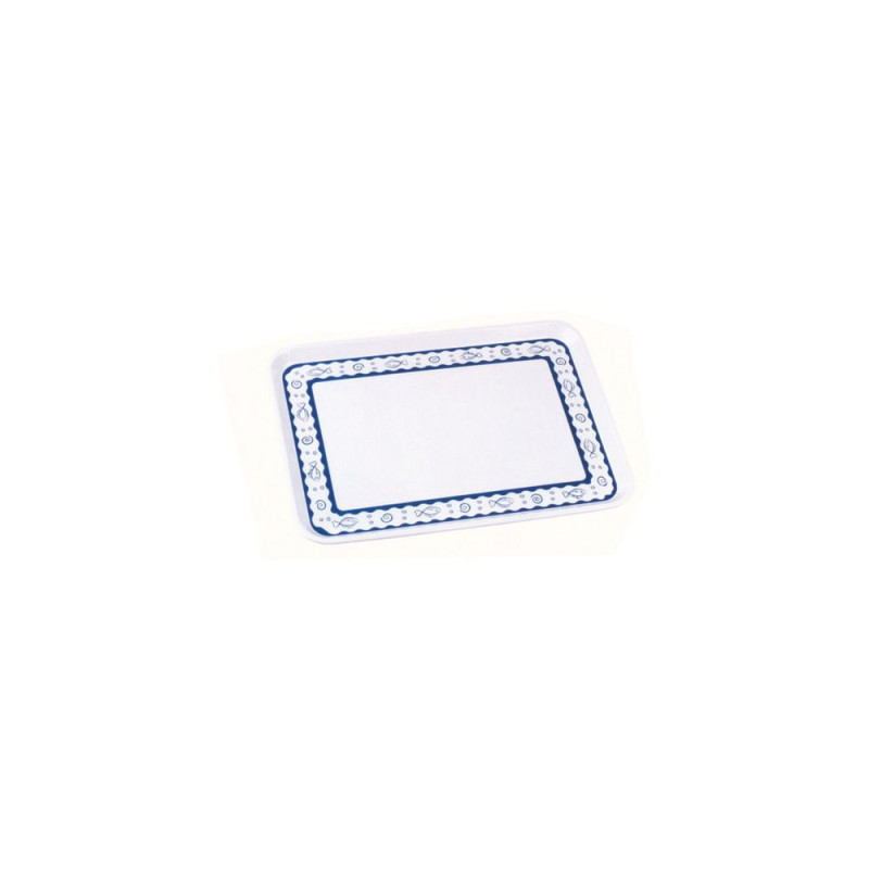 TREM Plateau rectangulaire aqua