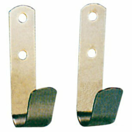 Paire crochets p. gaffes inox poli 22-32 mm