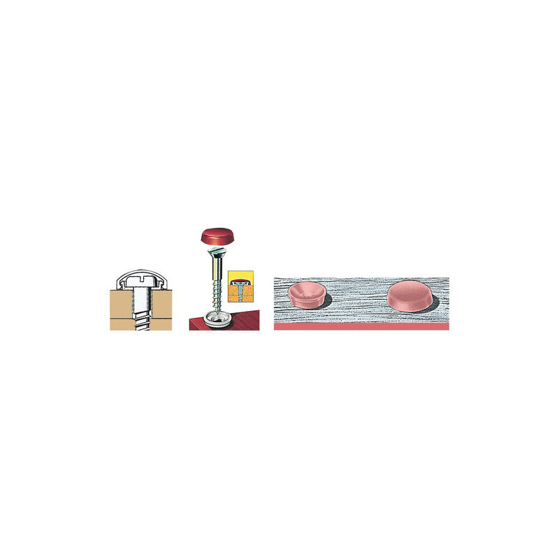 Rondelle cuvette cache clipser blanc 4,8/6,0 mm - Lot de 1000