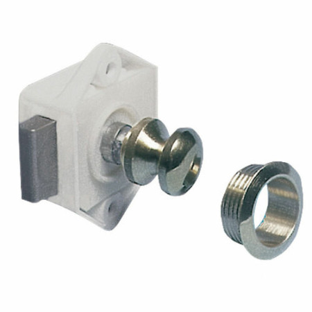 Mini déclic à bouton laiton chromé 16 mm