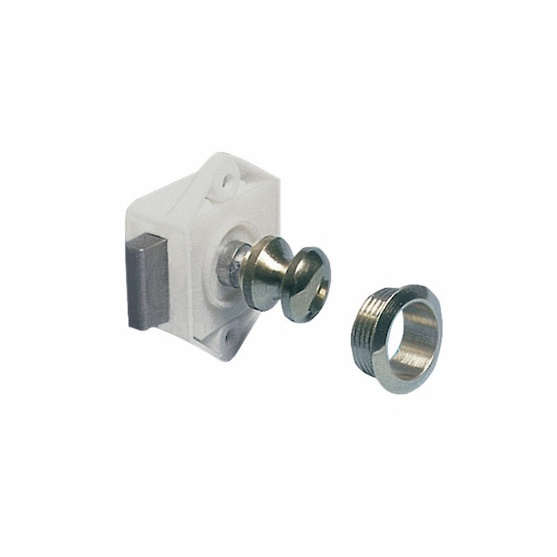 Mini déclic à bouton laiton chromé 16 mm
