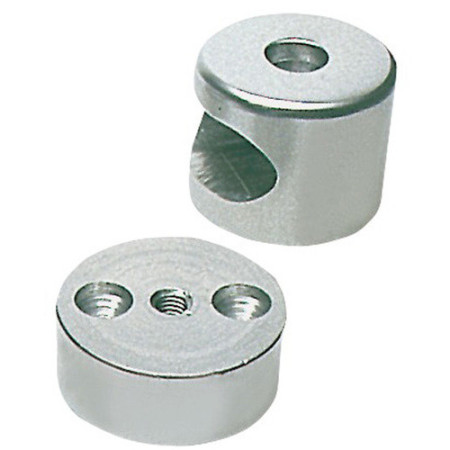 Main-courante terminal oval aluminium
