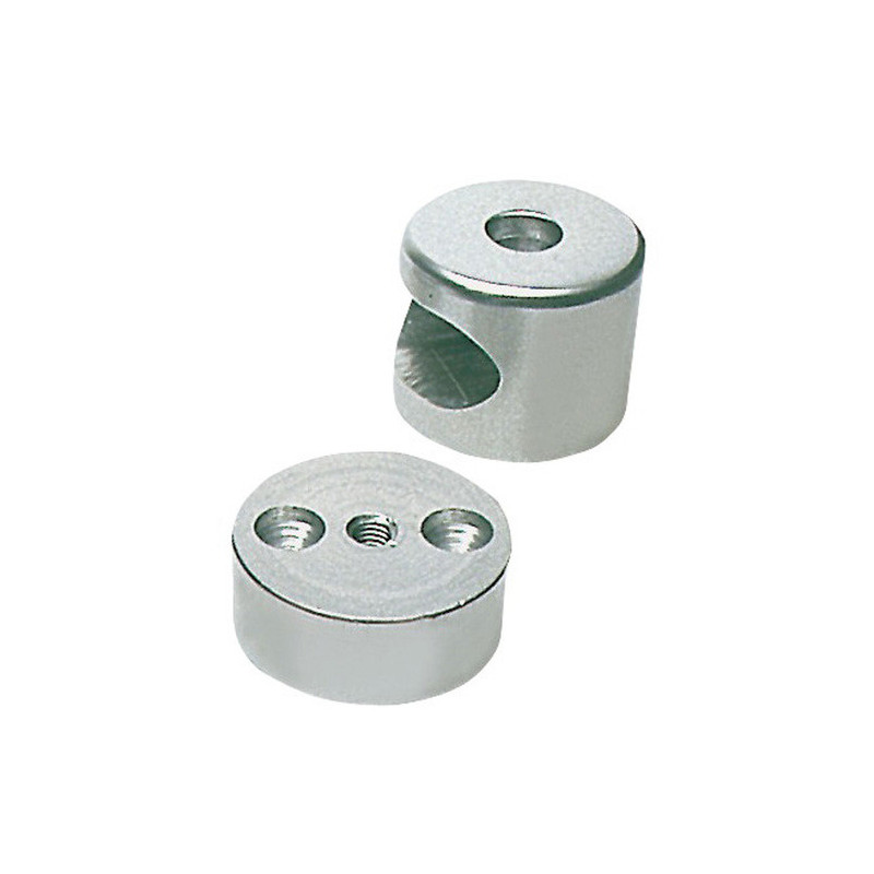 Main-courante terminal oval aluminium