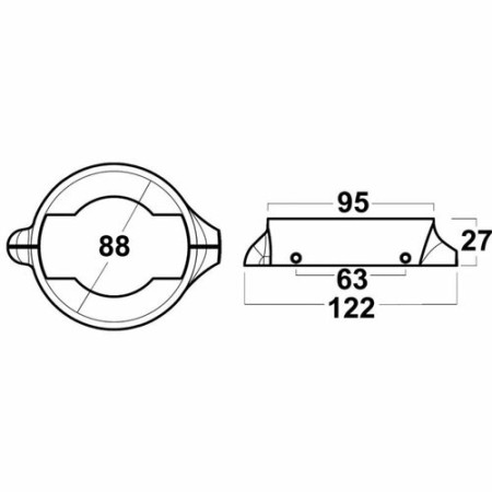Collier Volvo Penta 2pcs avec vis zinc