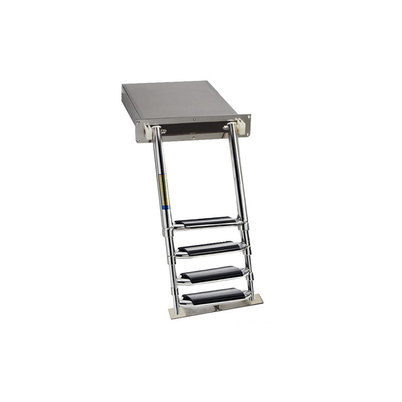 Echelle escamotable AISI316 4 marches larges -
