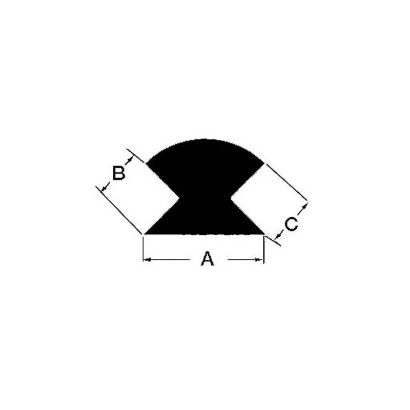 Profilé en teck 42 x 15 x 15 -