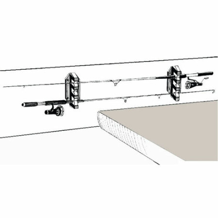 Ratelier pour canne à pêche - 3 emplacements - 198x62 mm