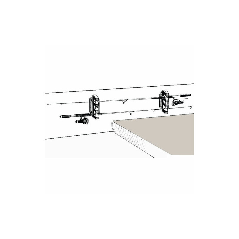 Ratelier pour canne à pêche - 3 emplacements - 198x62 mm