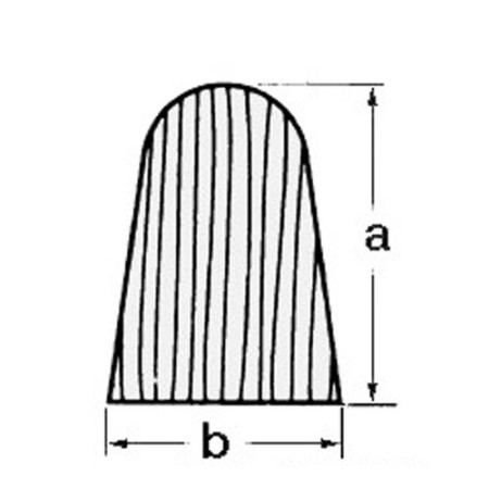 Profil teck en croissant 28x20 mm -