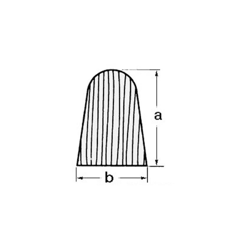 Profil teck en croissant 28x20 mm -