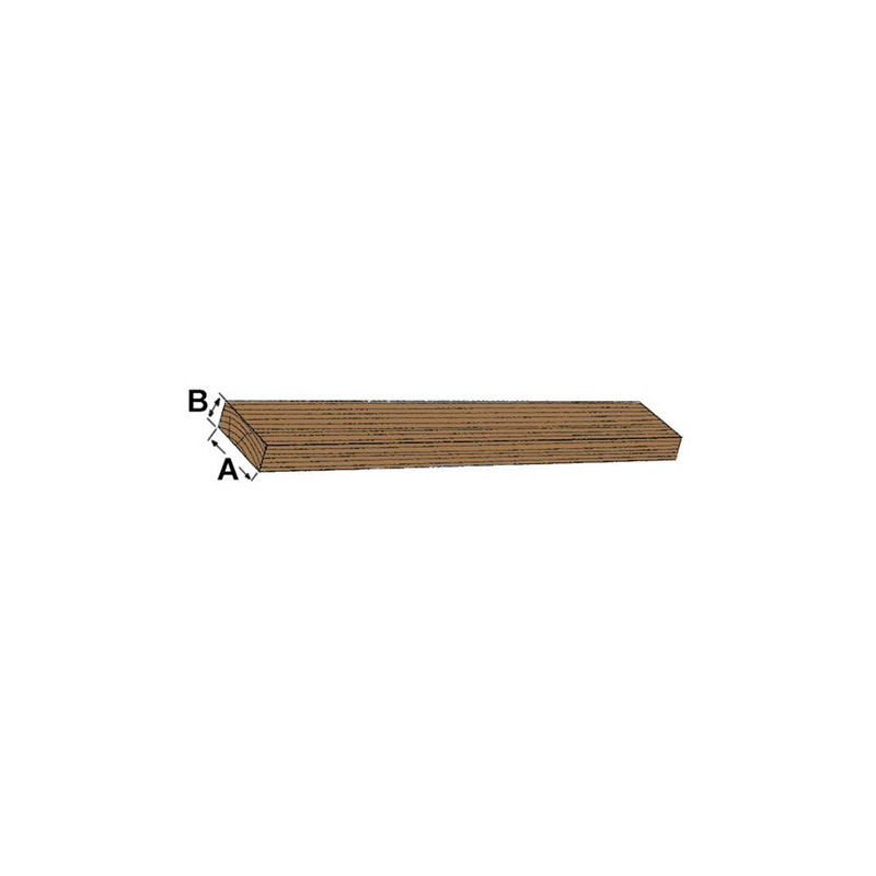 Latte teck 100x10x2000 mm -