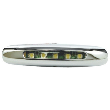 Lumière de courtoisie chromée avec 5 LED bleu -