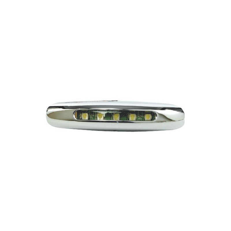 Lumière de courtoisie chromée avec 5 LED bleu -