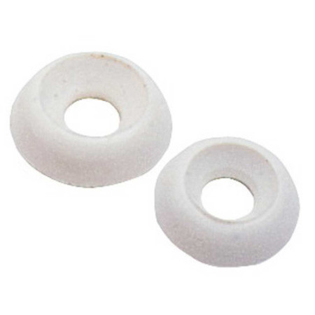 Rondelle cuvette bombée blanc 4 mm - Lot de 100