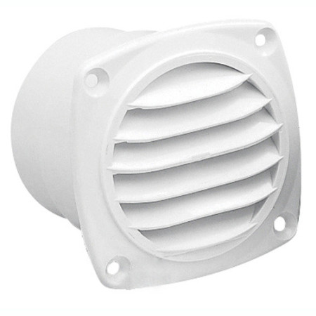 Pris air ABS blanc avec collier 126 x 126 mm -