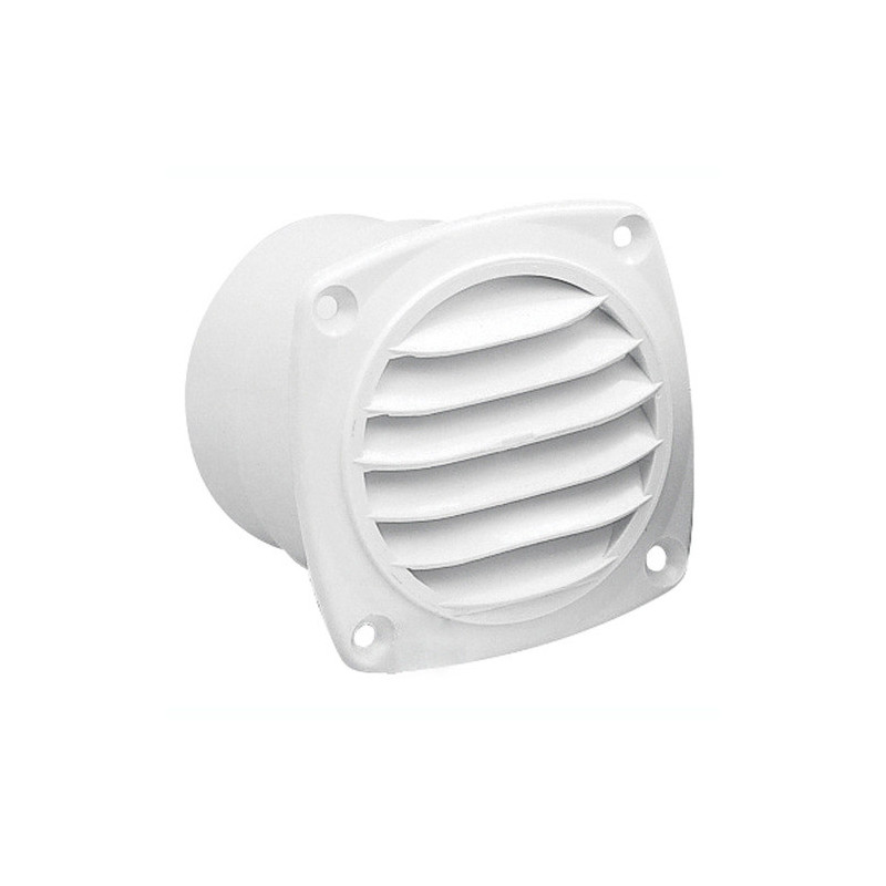 Pris air ABS blanc avec collier 126 x 126 mm -